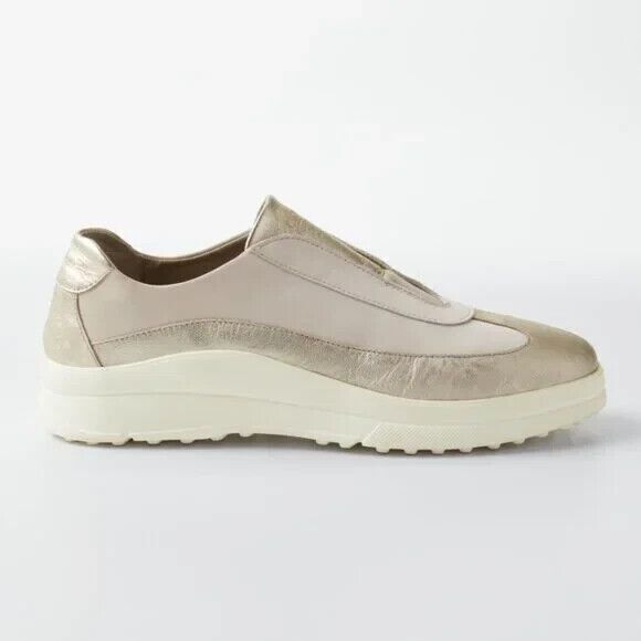 Cloud Footwear Slip-On Sneaker  EU 41 / US 9.5-10  Gold Leather  NWOB - Picture 4 of 14